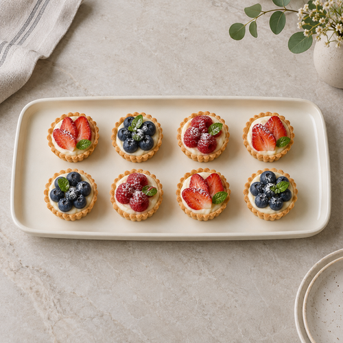 Line Ceramic Dessert Platter