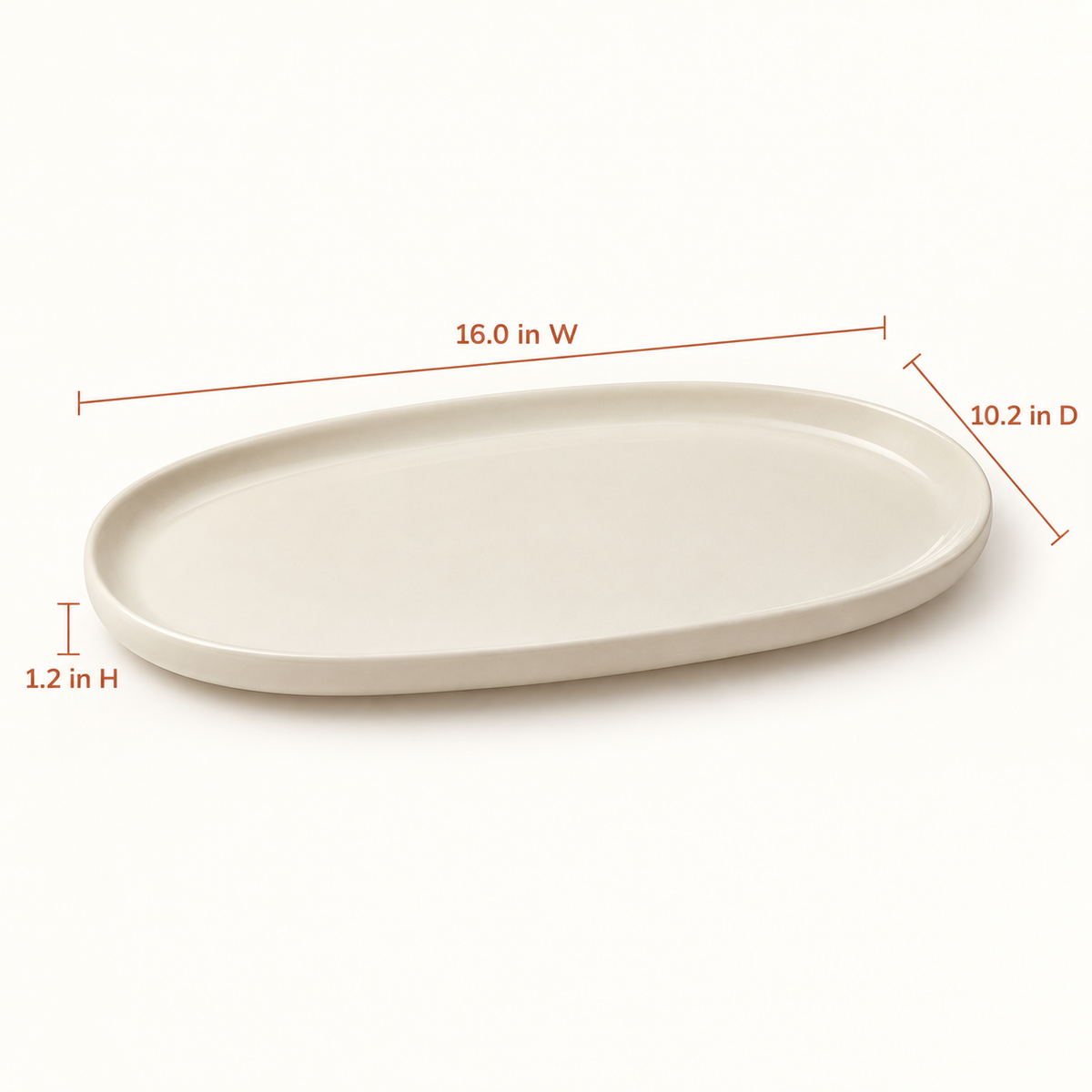 Arc Oval Ceramic Serving Platter