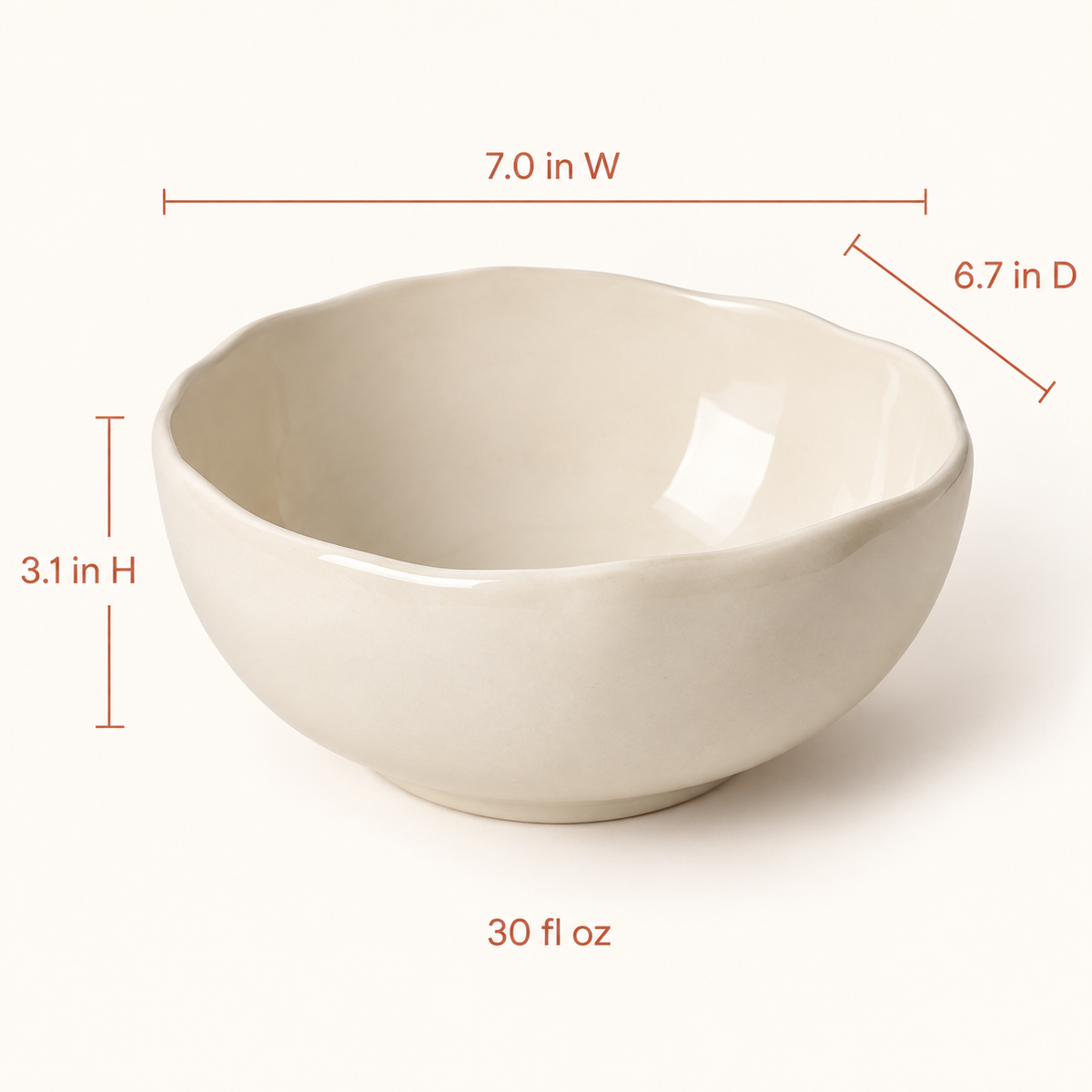 Cloud Form Ceramic Soup Bowl