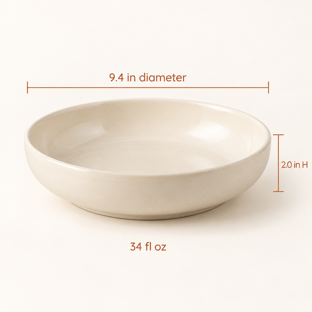 Wide Table Ceramic Pasta Bowl