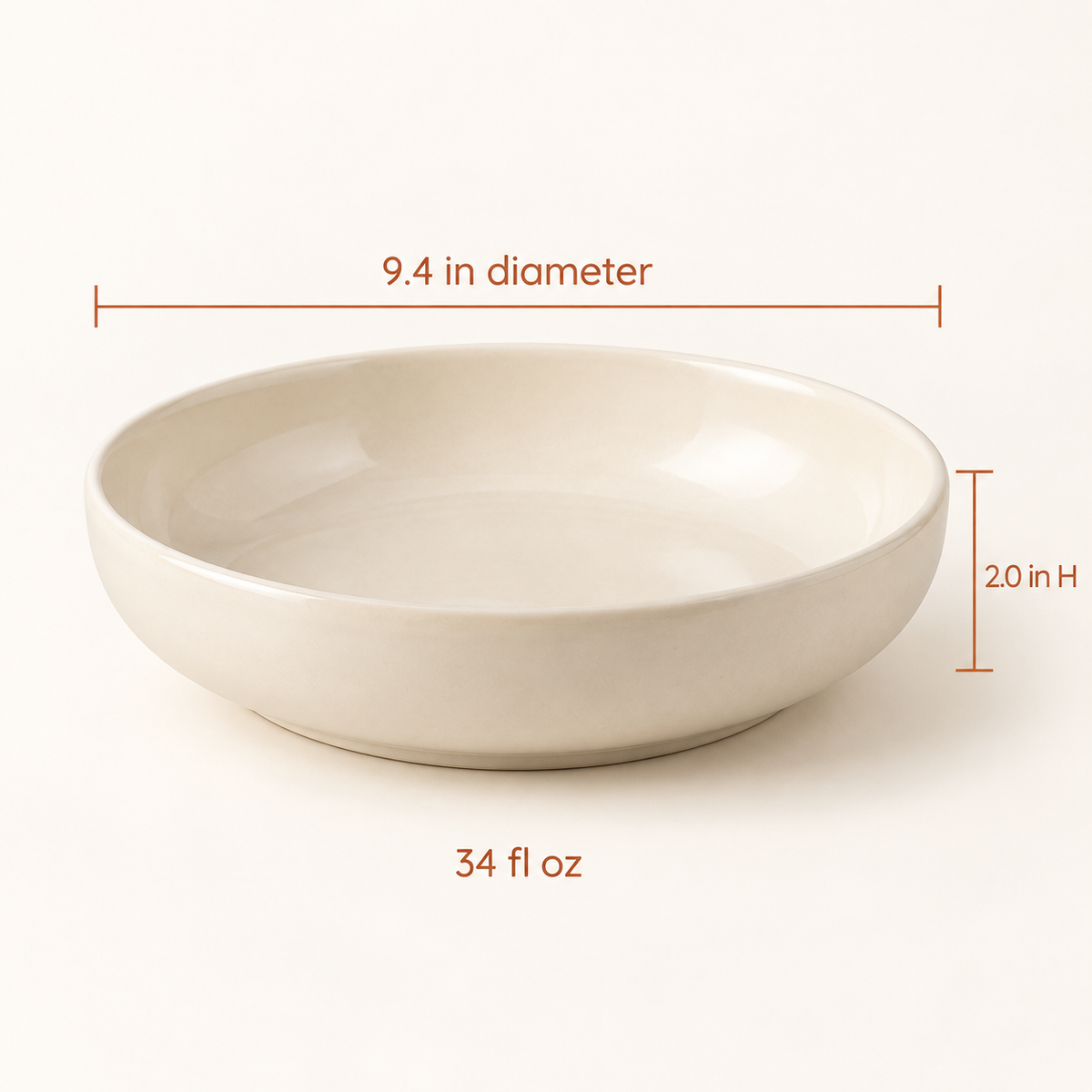 Wide Table Ceramic Pasta Bowl