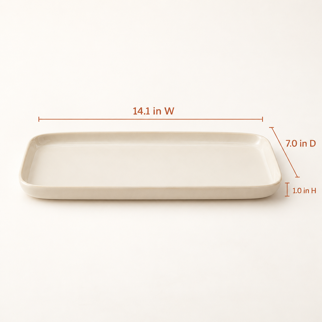 Line Ceramic Dessert Platter