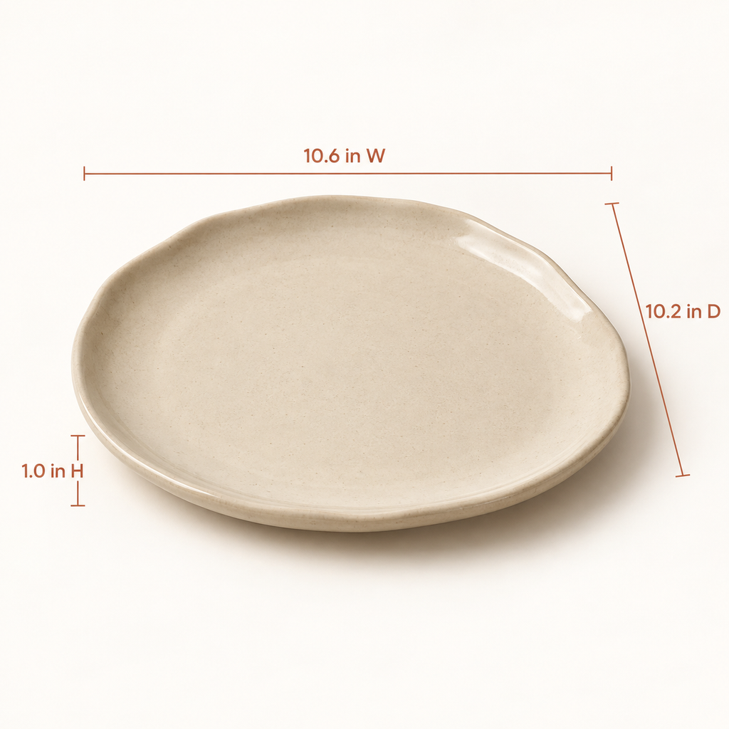 Drift Edge Ceramic Dinner Plate