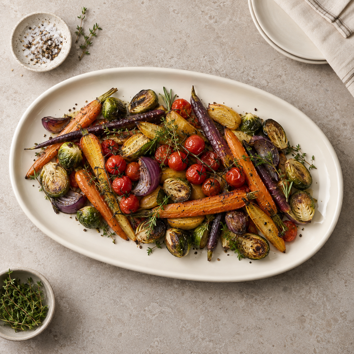 Arc Oval Ceramic Serving Platter