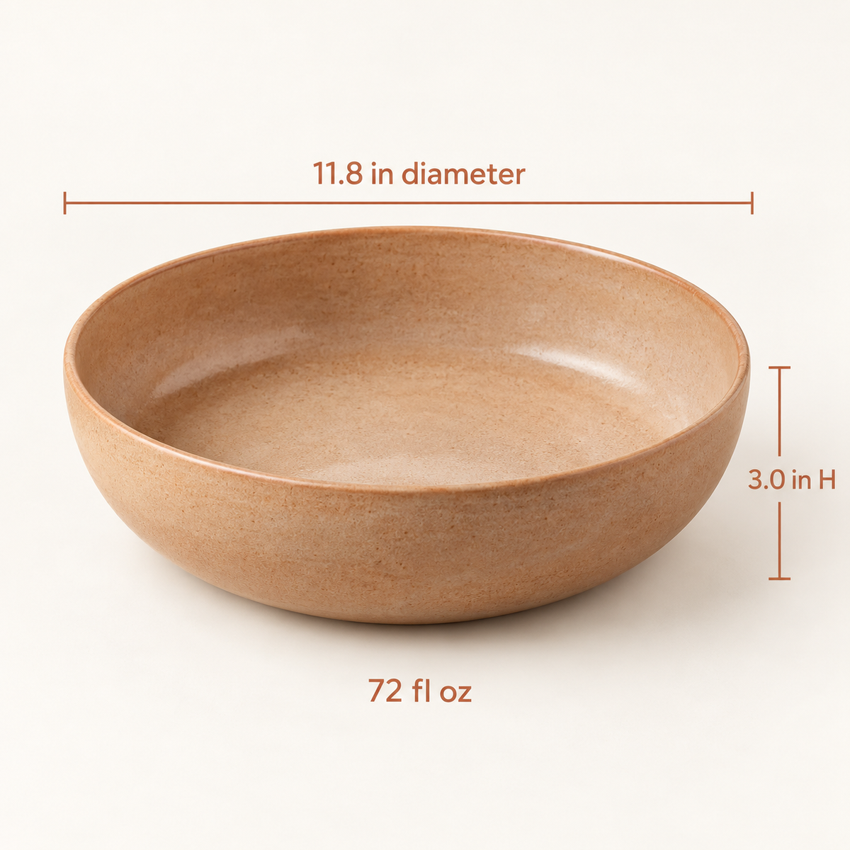 Harvest Shallow Ceramic Salad Bowl