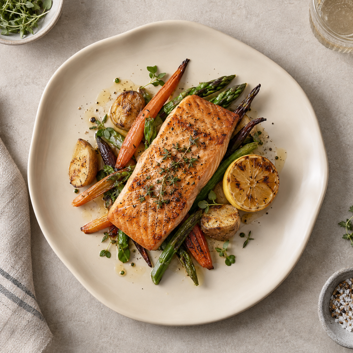 Drift Edge Ceramic Dinner Plate