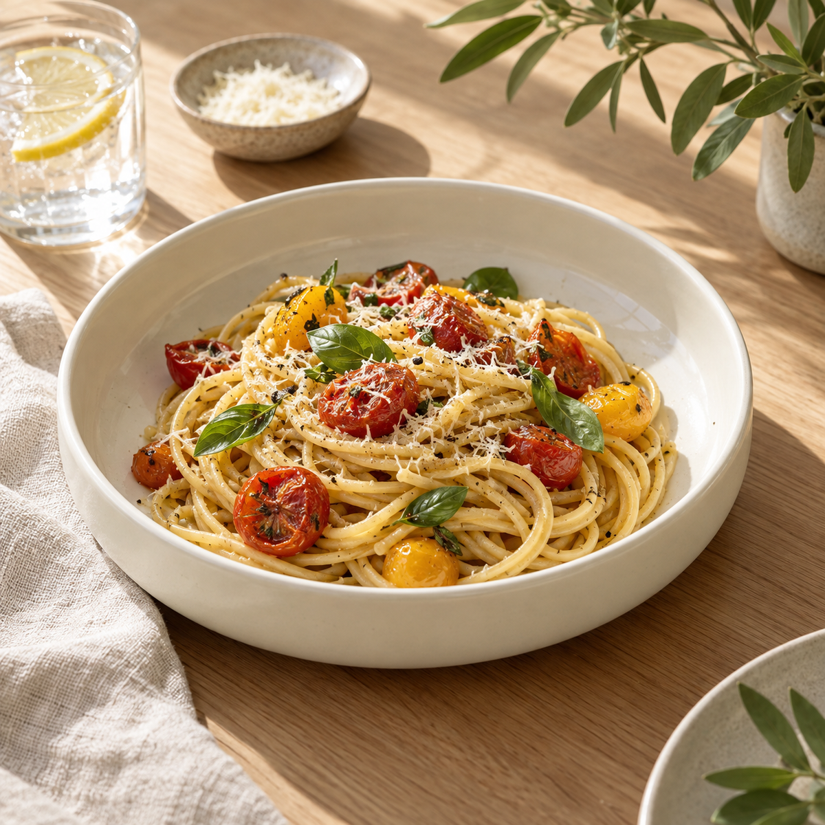 Wide Table Ceramic Pasta Bowl